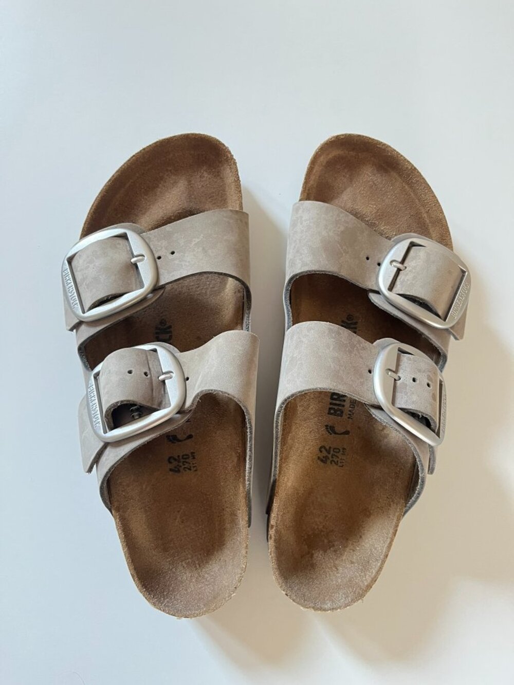 Unisex Birkenstock Arizona Big Buckle Leather Sandals EU 42 Narrow
